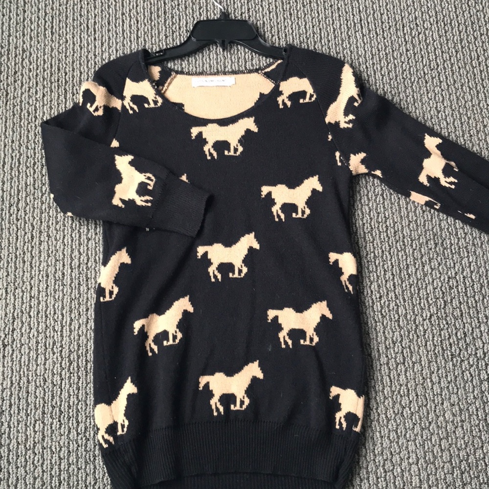Cotton emporium horse sweater
